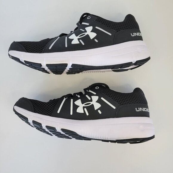 Under Armour Dash Rn 2  Black Mesh Upper Lace Up Athletic Shoes Size 6.5 NWOT - Picture 6 of 9